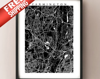 Farmington, CT Map Print