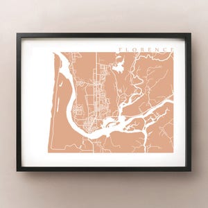 Florence, OR Map Print - Oregon Art Poster