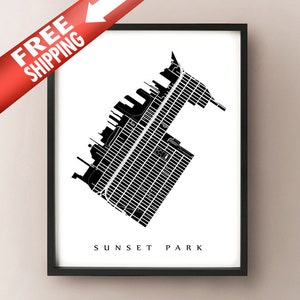 Sunset Park, Brooklyn - New York City Neighborhood Art Print