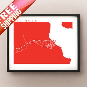 Red Rock, Imprimé de carte du Nord de l'Ontario