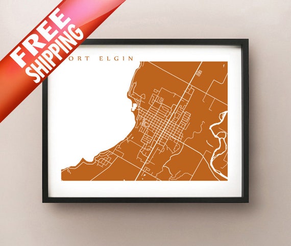 Map Of Port Elgin Ontario Port Elgin On Map Ontario Poster Art | Etsy