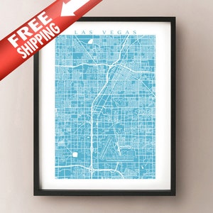 Impression de carte de Las Vegas - affiche du Nevada