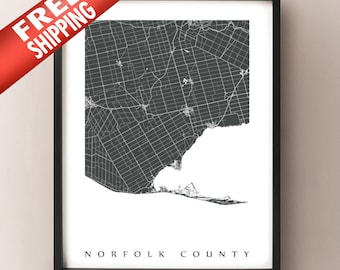 Norfolk County, Ontario Map Print