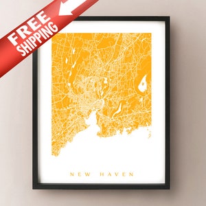 New Haven Area, CT Map Print - West Haven, East Haven, Branford