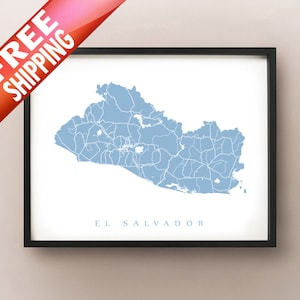 El Salvador Map Print