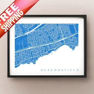 Beaconsfield, Quebec Map Print