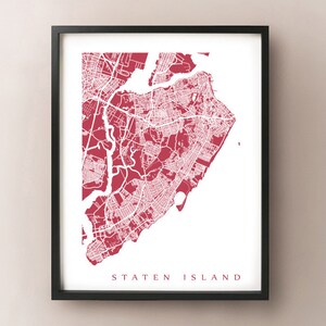 Staten Island Carte Print - New York Poster