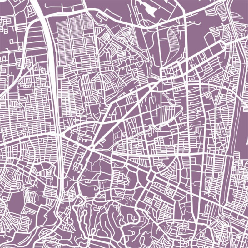 Semarang Indonesia Map Java Art Print | Etsy