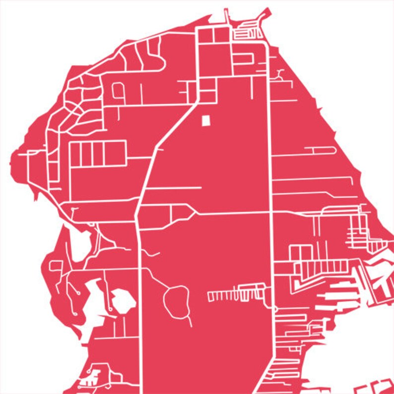 Catawba Island Map Ohio Poster Print Etsy