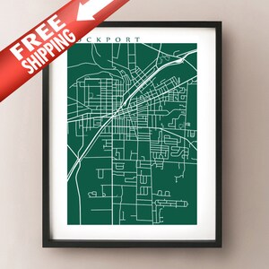 Impression de carte de Lockport - Affiche de New York