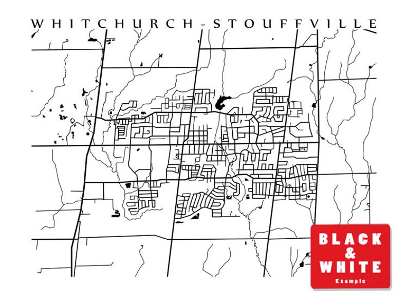 Whitchurchstouffville ON Map Print Etsy Canada