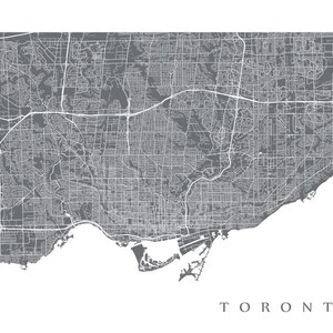 FREE SHIPPING Toronto Map Print - Etsy Canada