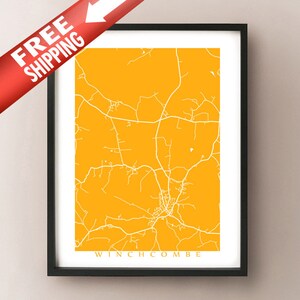 Winchcombe, UK Map Print - Cotswold, England Wall Art