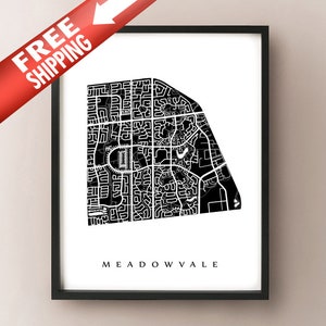 Carte de Meadowvale - Mississauga, ON Neighbourhood Art Print