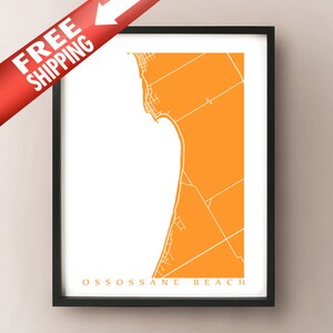 Ossossane Strand, Tiny, Ontario Karte Druck