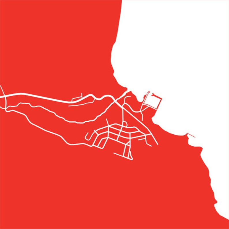 Red Rock Northern Ontario Map Print Etsy