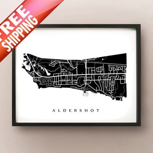 Carte Aldershot - Burlington, ON Neighbourhood Art Print