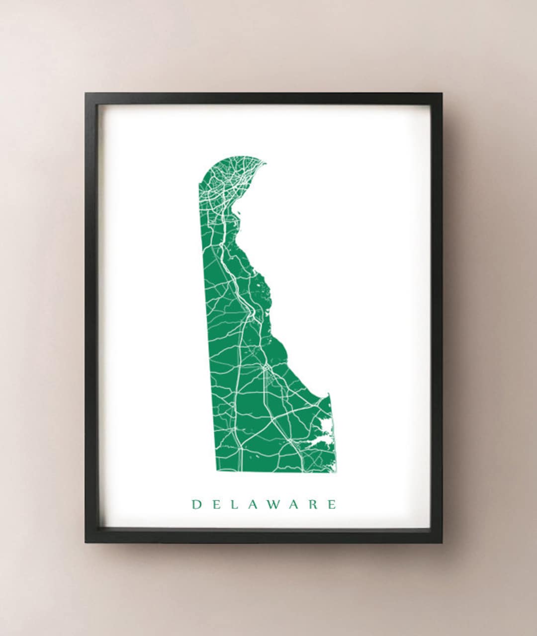 Delaware State Map Print - Etsy