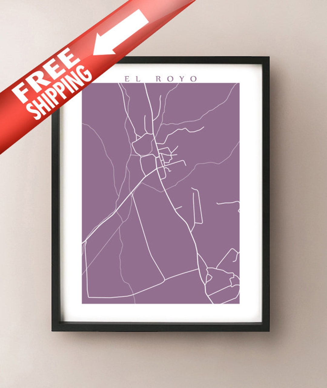 El Royo Map Print Spain Poster Etsy