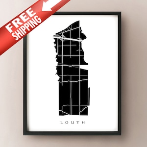 Carte de Louth - St. Catharines ON Neighbourhood Art Print