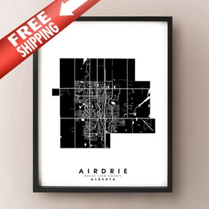 Airdrie, AB - City Limits Karte Druck