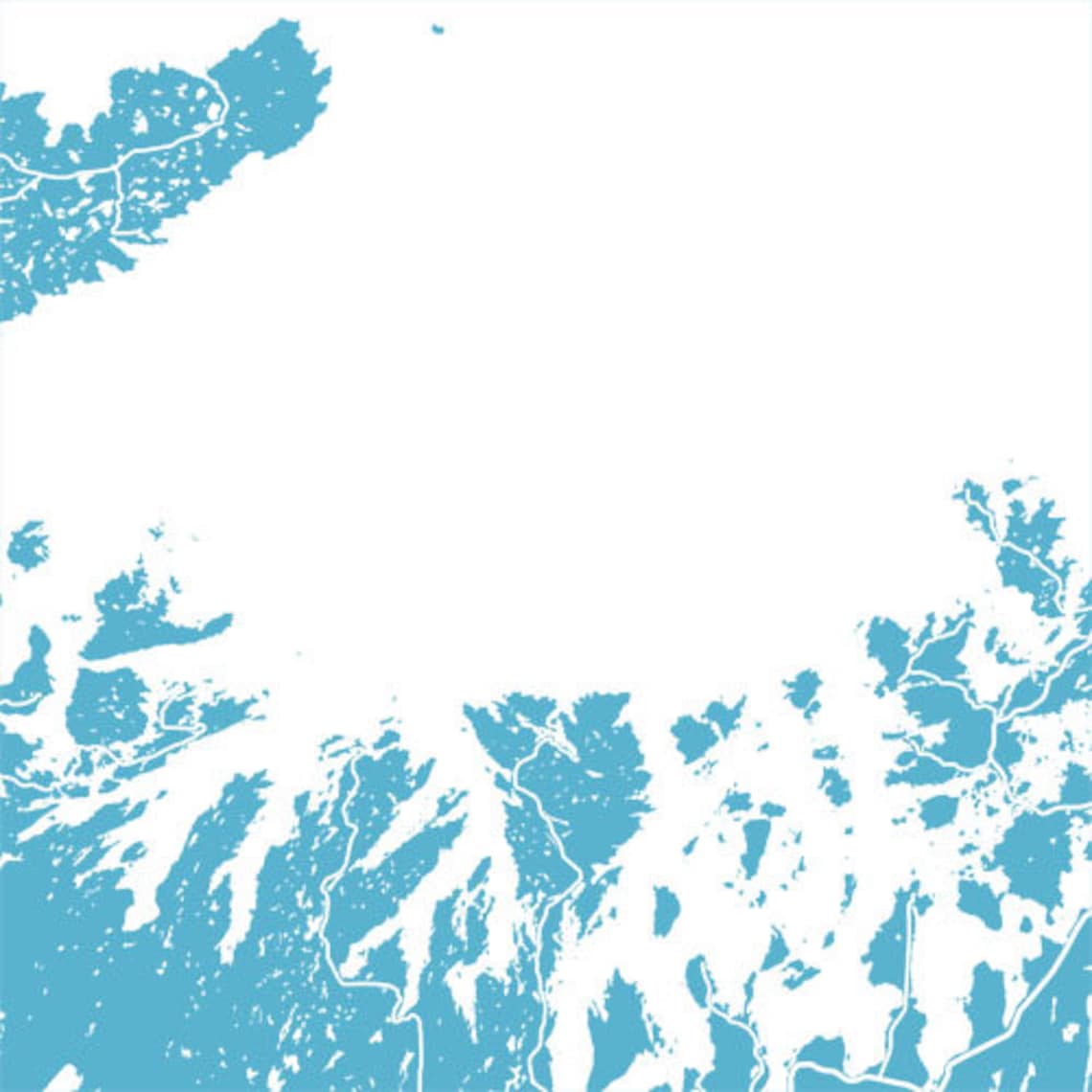 Notre Dame Bay Map Newfoundland Poster Etsy