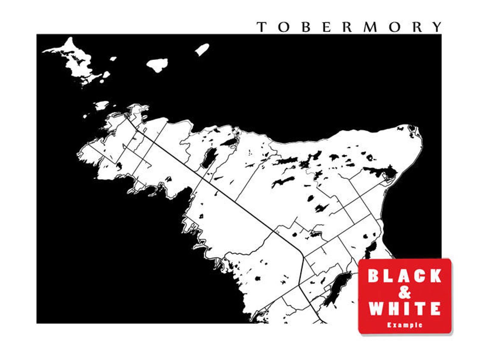Tobermory Map - Bruce Peninsula, Ontario Poster Art - Etsy