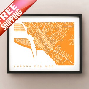 Carte corona del Mar - Impression de l’affiche de la Californie