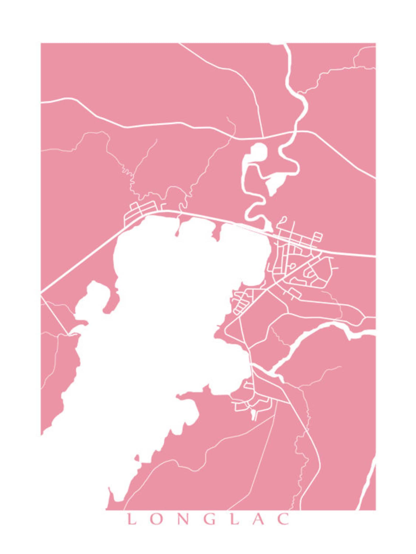 Longlac Northern Ontario Map Print Etsy