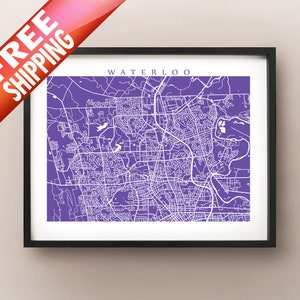 Waterloo Map Print - Ontario, Canada Art Poster