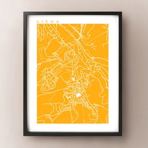 Siena, Tuscany Italy Map Print image 2