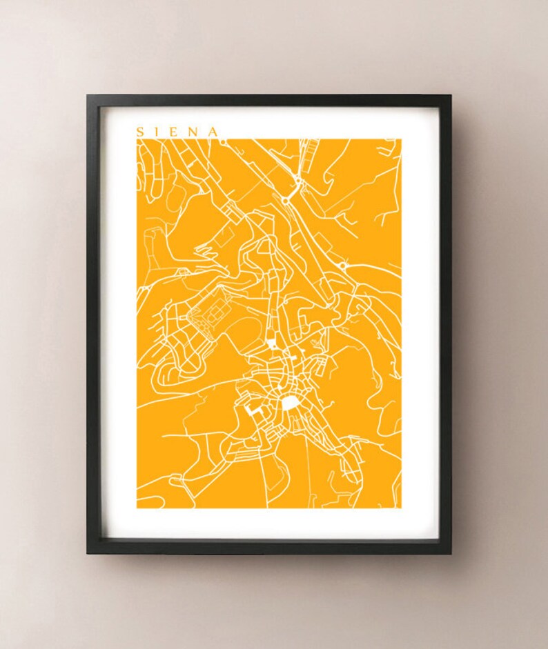 Siena, Tuscany Italy Map Print image 2