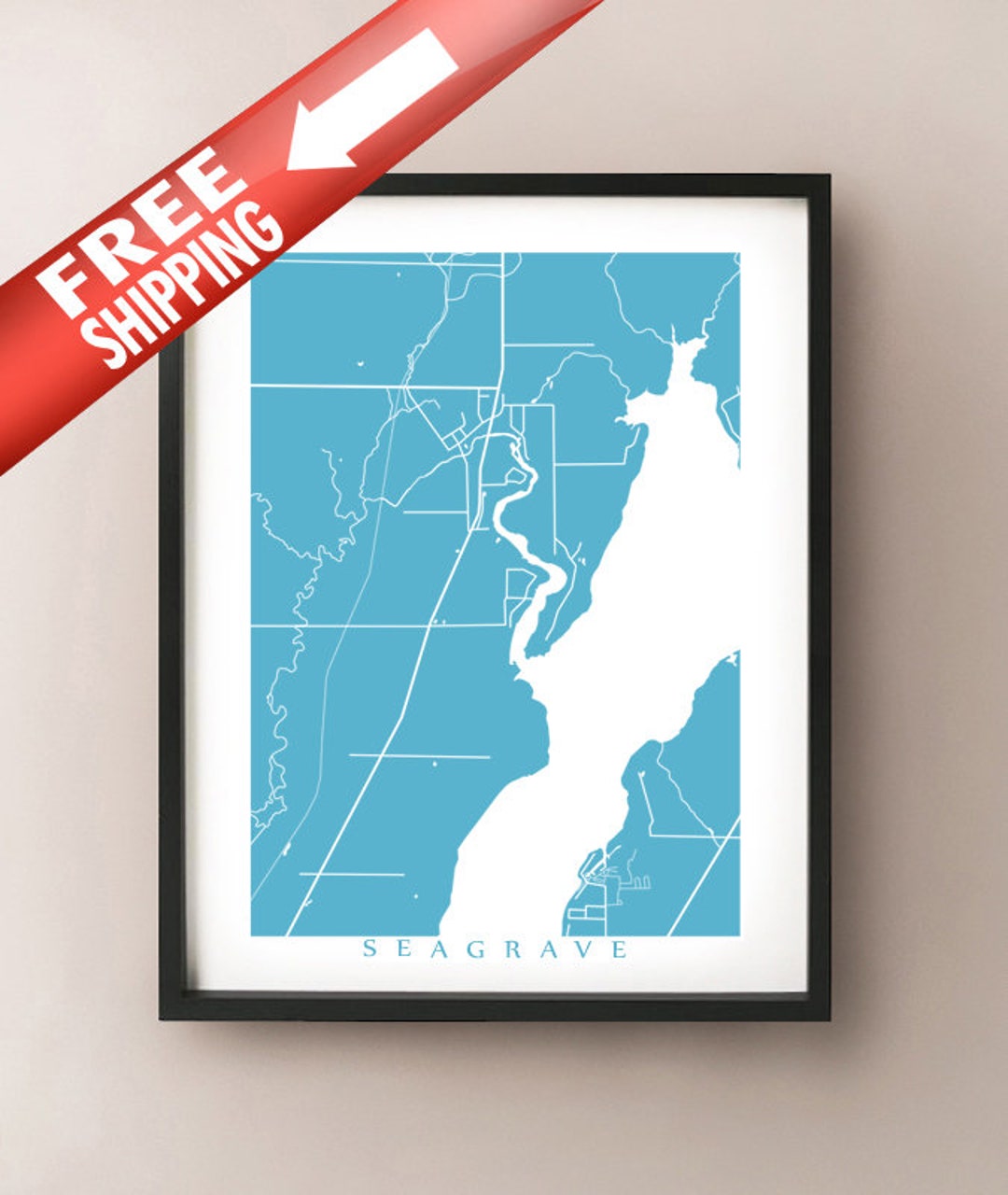 Seagrave Map Scugog Ontario Poster Art Etsy