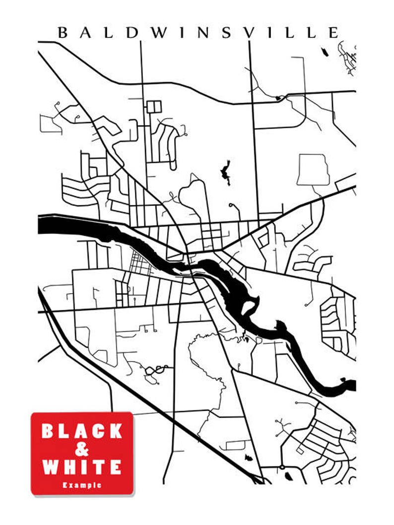 Baldwinsville NY Map Print Upstate New York Etsy