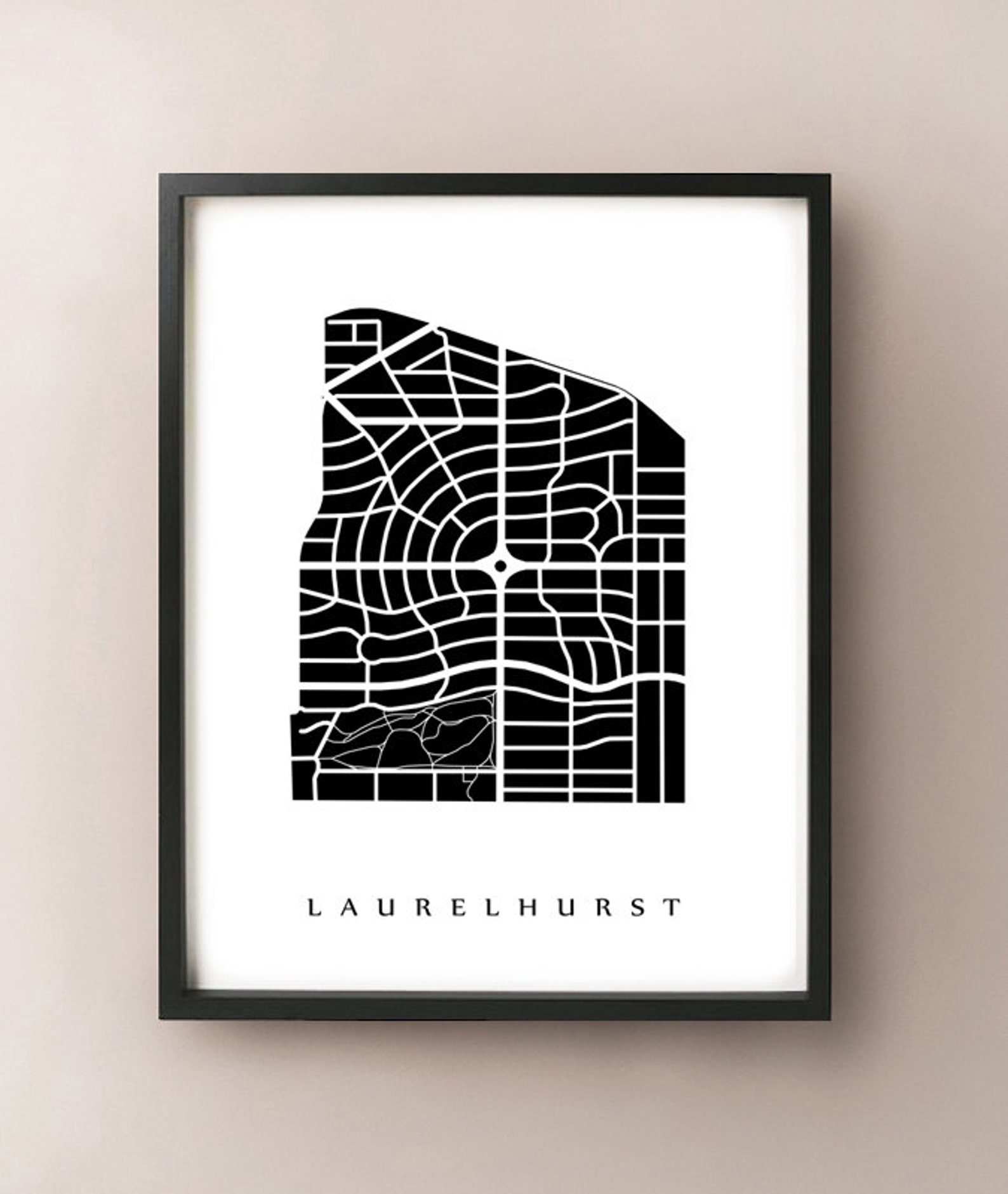 Laurelhurst Neighborhood Map Print Portland Oregon - Etsy