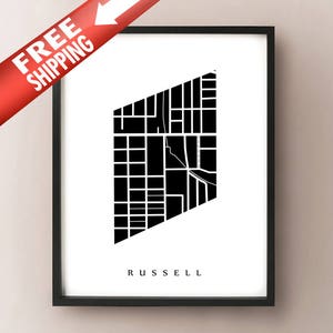 Carte Russell - St. Catharines ON Neighbourhood Art Print