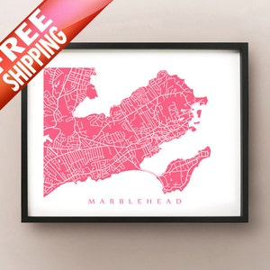Marmorkopf Karte Print - Massachusetts Art Poster