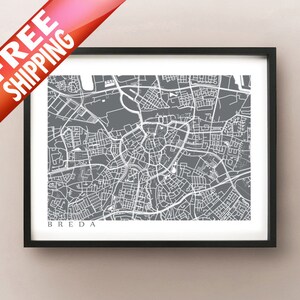 Breda Map Print - Affiche néerlandaise