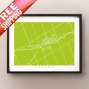 Embrun Map Print - Ontario Poster Art