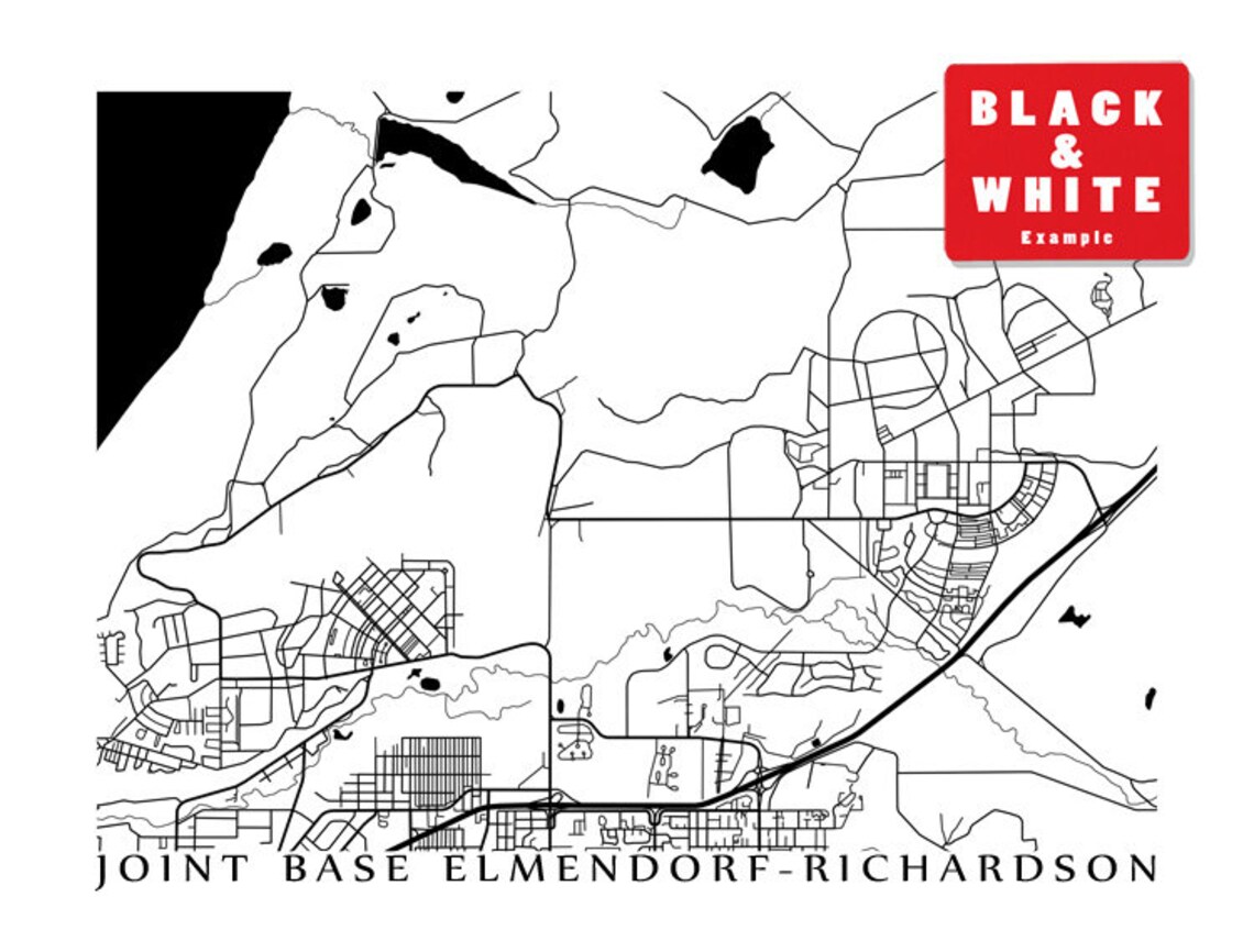 Joint Base Elmendorf-Richardson Anchorage Alaska Map  Etsy