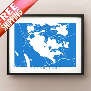 Clear Lake, ON - Seguin Township, Ontario Map Print