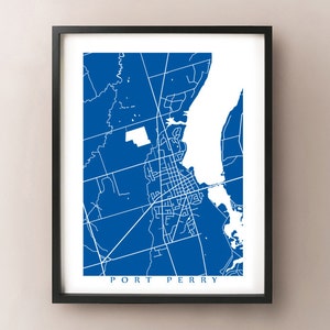 Tirage de la carte de Port Perry - Illustration de l’affiche de l’Ontario