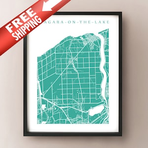 Mappa del Niagara-on-the-Lake - Canada Wall Art - NOTL, Virgil, Queenston, St. David's - Regione del Niagara