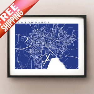 Newtownards, Nordirland - UK Karte Kunstdruck