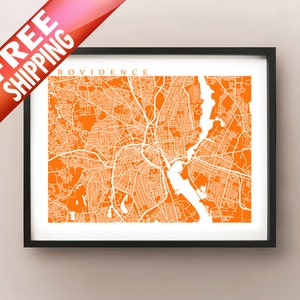 Providence Carte Print - Rhode Island Poster