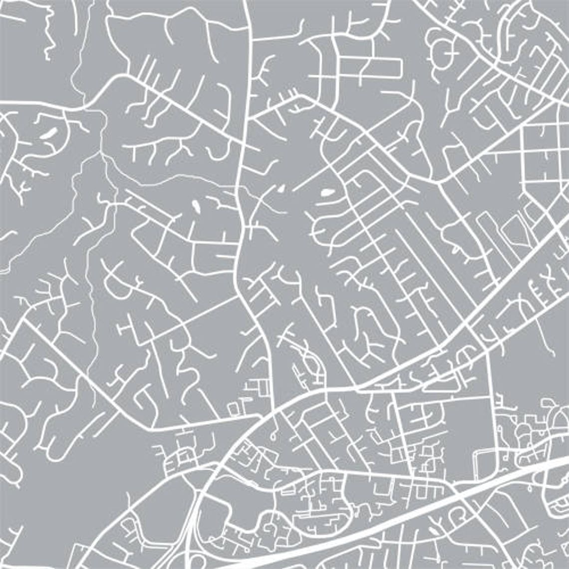 Oakton VA Map Print Virginia Poster Etsy