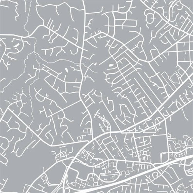 Oakton VA Map Print Virginia Poster Etsy