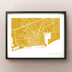 Olhão Karte Druck - Portugal KunstPoster
