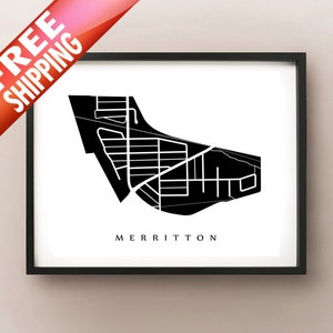 Merritton, St. Catharines Carte - St Catharines ON Neighbourhood Art Print