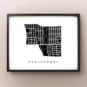 Carte Earlscourt - Toronto Neighbourhood Art Print